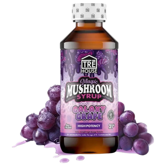 Escape with Tre House Galaxy Grape Magic Mushroom Syrup - A Bottle of Stellar Serenity.