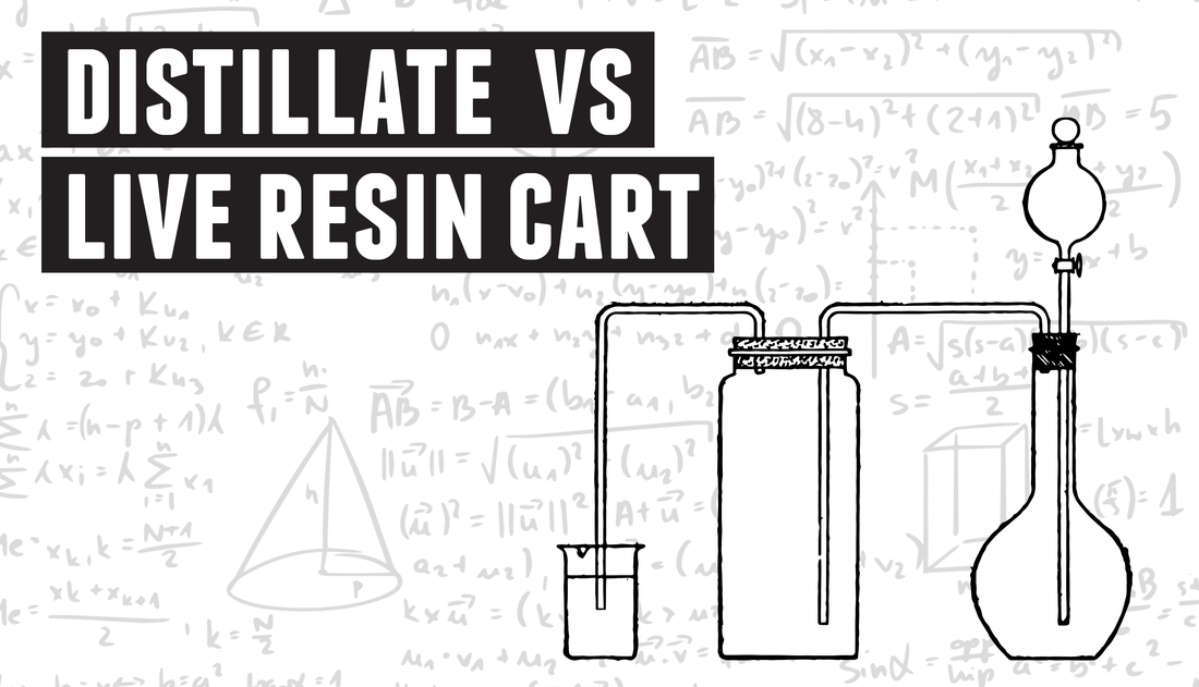 This is an article about distillate vs live resin carts.