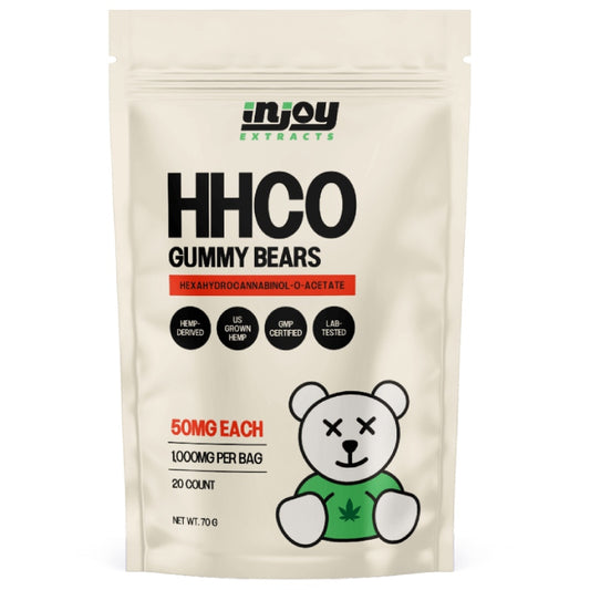 a photo of a bag of HHCO gummies 50mg each