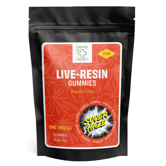5mg live resin delta 9 hybrid gummies come with 42 gummies per bag