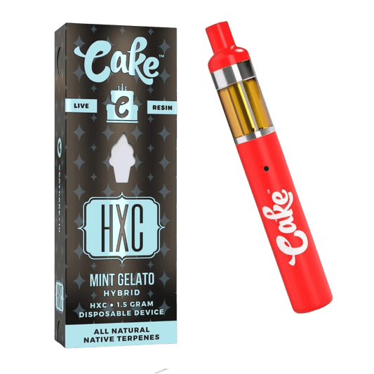 Cake live resin disposable with HHC and HXC come with 1.5 grams of premium extract