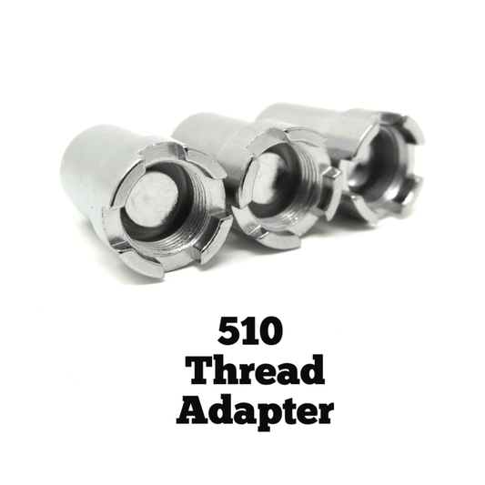 Close-up image of the 510 Thread Magnetic Ring Adapter, emphasizing its sleek design and compatibility with vaping devices.